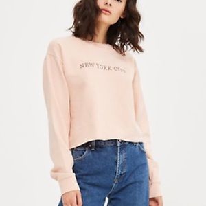 Pink “New York City” TopShop cropped crew neck